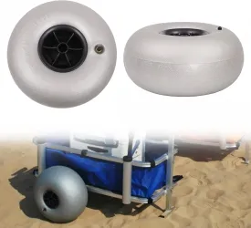 2 Pcs Kayak Beach Balloon Wheels 10" Universal eplacement Sand Tires Sand Wheels Beach Wheels for Kayak Canoe SUP Paddle Board