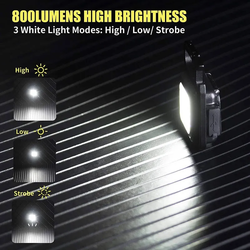 800 Lumens Rechargeable EDC Flashlight With Magnetic