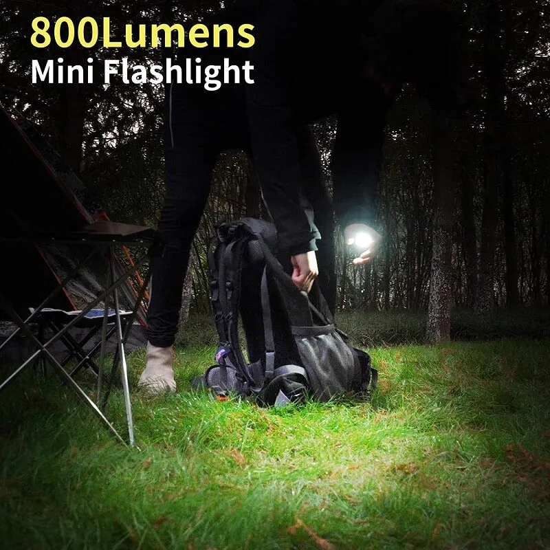 800 Lumens Rechargeable EDC Flashlight With Magnetic