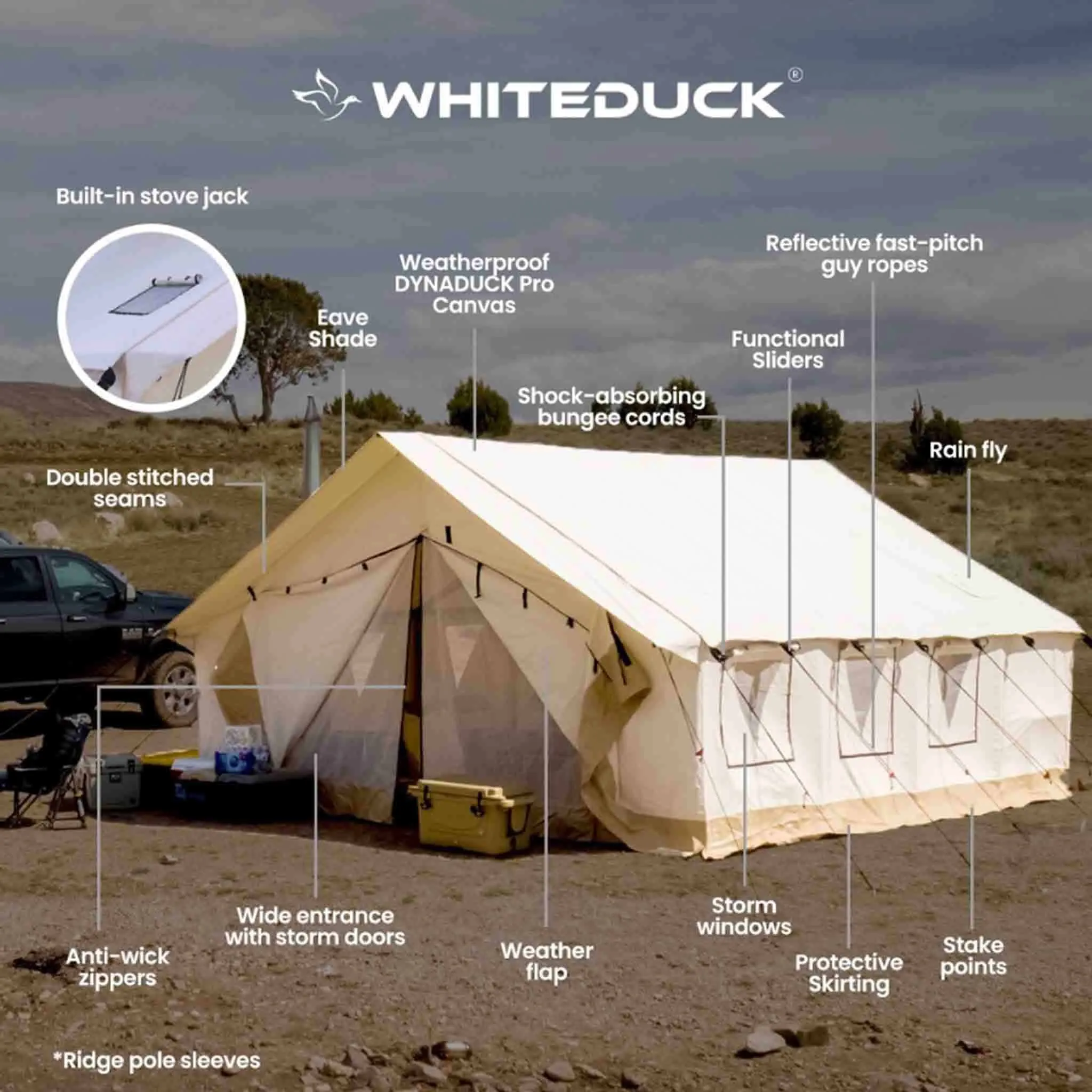 ALPHA 10'x12' CANVAS WALL TENT