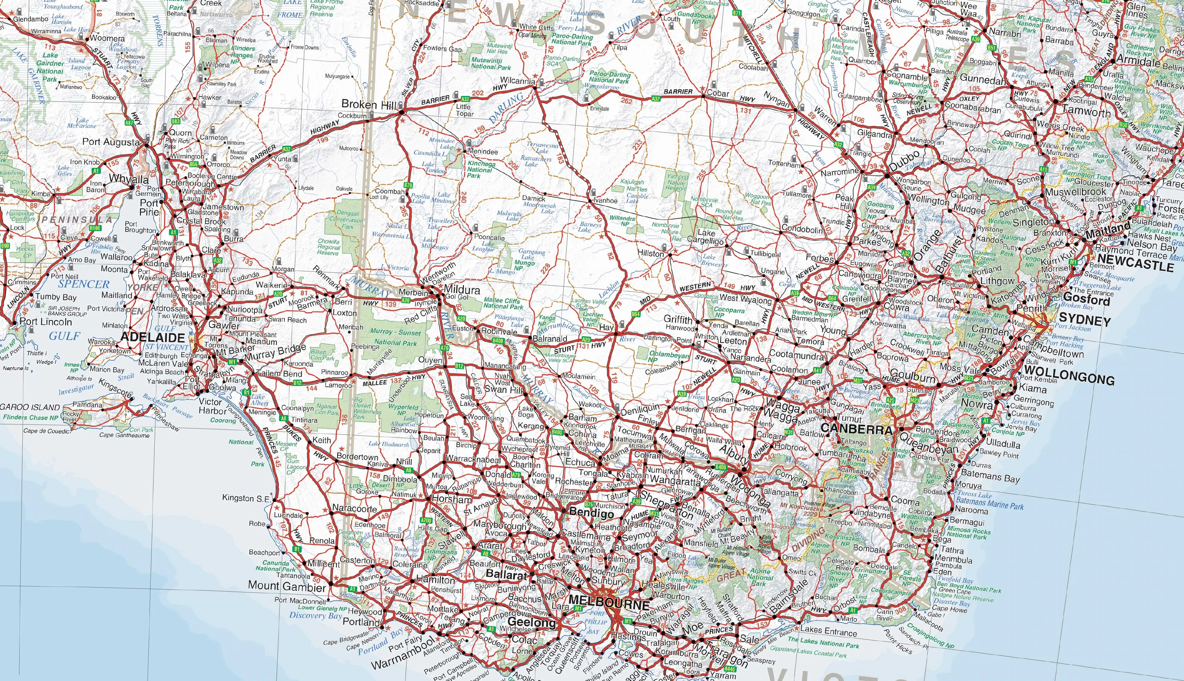 Australia Hema 1660 x 1455mm Mega Map Canvas Wall Map with Hang Rails