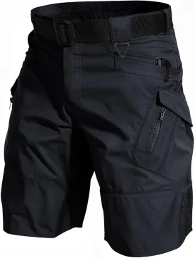 AUTIWITUA Men's Hiking Shorts Waterproof Tactical Cargo Short Pants Quick Dry Work Shorts with Multi Pockets(No Belt)