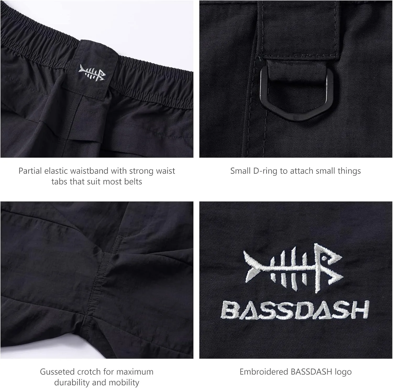BASSDASH Womens 7 Fishing Shorts UPF 50  Water Resistant Quick Dry Lightweight Hiking Cargo Shorts with Pockets FP03W