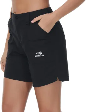 BASSDASH Womens 7 Fishing Shorts UPF 50  Water Resistant Quick Dry Lightweight Hiking Cargo Shorts with Pockets FP03W