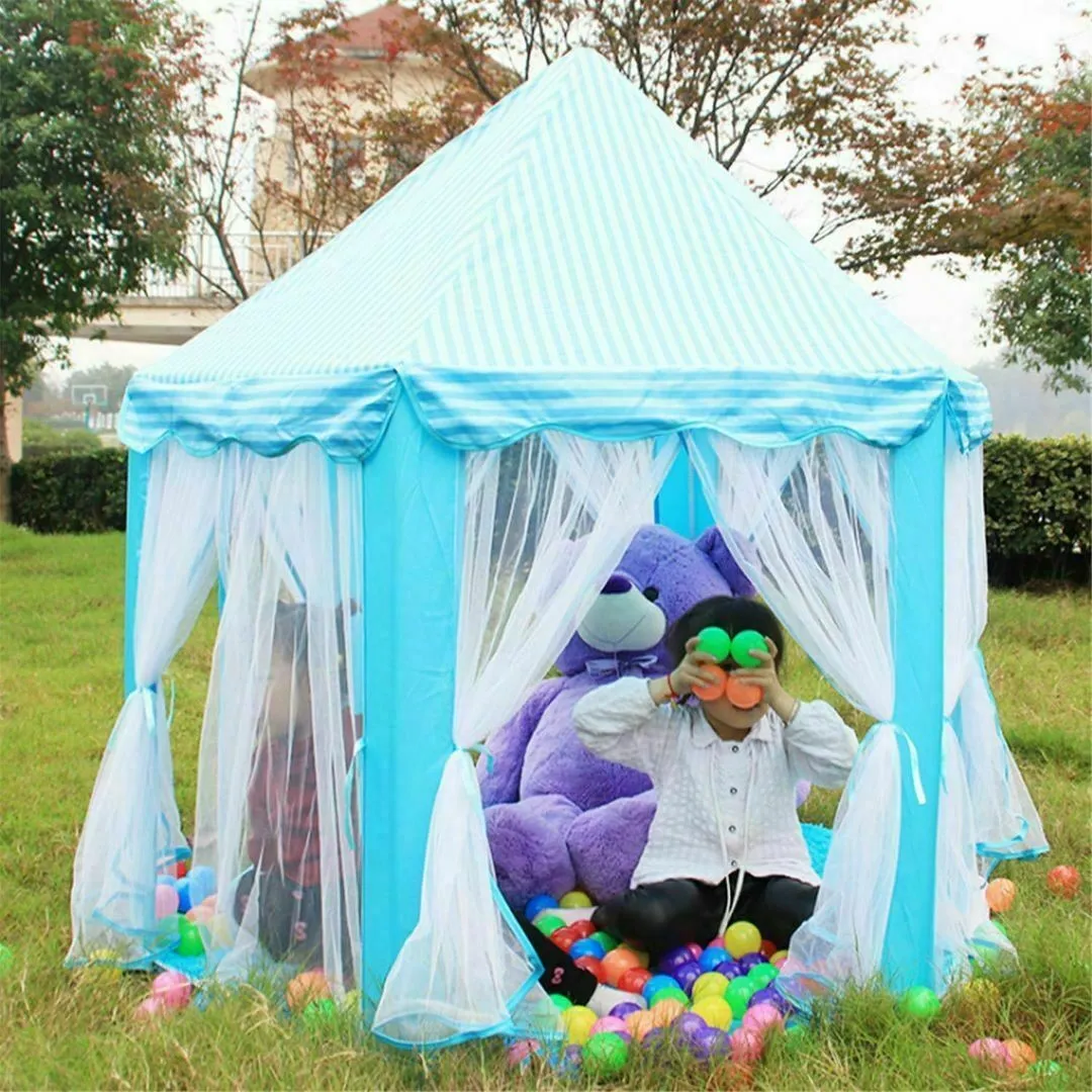 Children's pop up Tent Fairy Princess Castle Playhouse Cubby Toy Tent Pop Up-imagination play