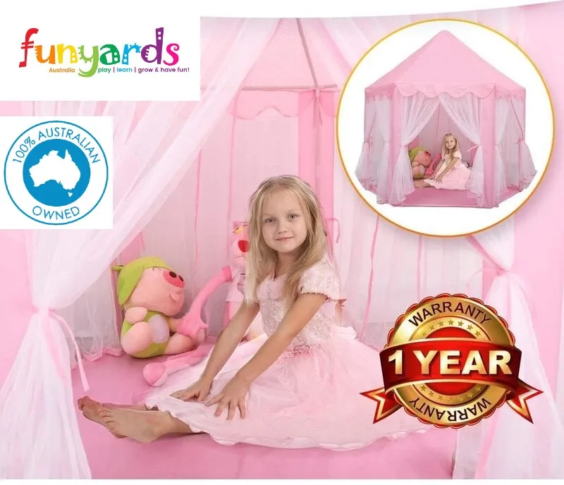 Children's pop up Tent Fairy Princess Castle Playhouse Cubby Toy Tent Pop Up-imagination play