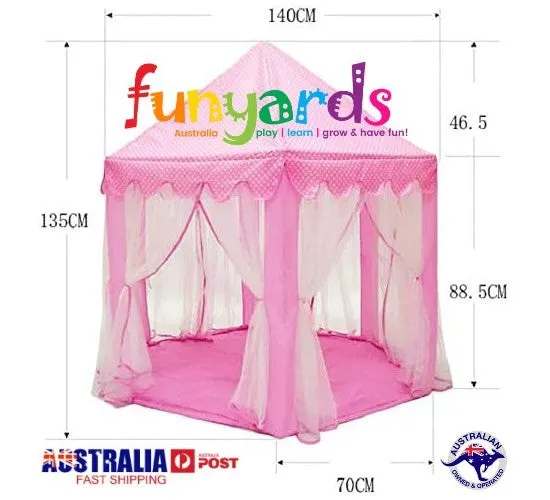 Children's pop up Tent Fairy Princess Castle Playhouse Cubby Toy Tent Pop Up-imagination play