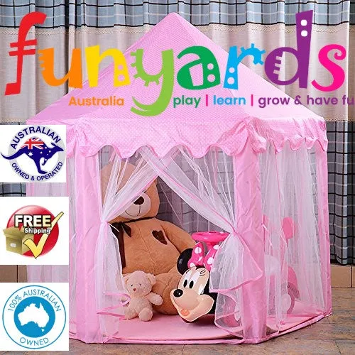 Children's pop up Tent Fairy Princess Castle Playhouse Cubby Toy Tent Pop Up-imagination play