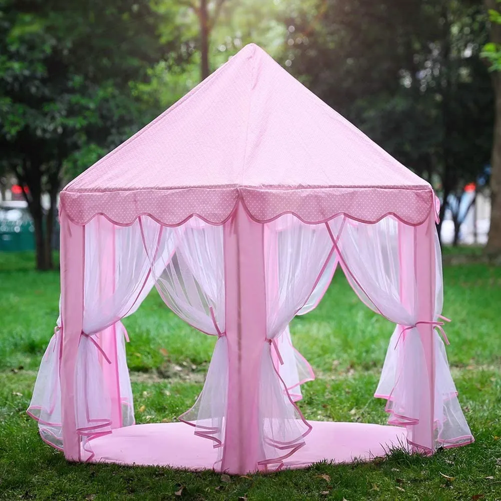 Children's pop up Tent Fairy Princess Castle Playhouse Cubby Toy Tent Pop Up-imagination play