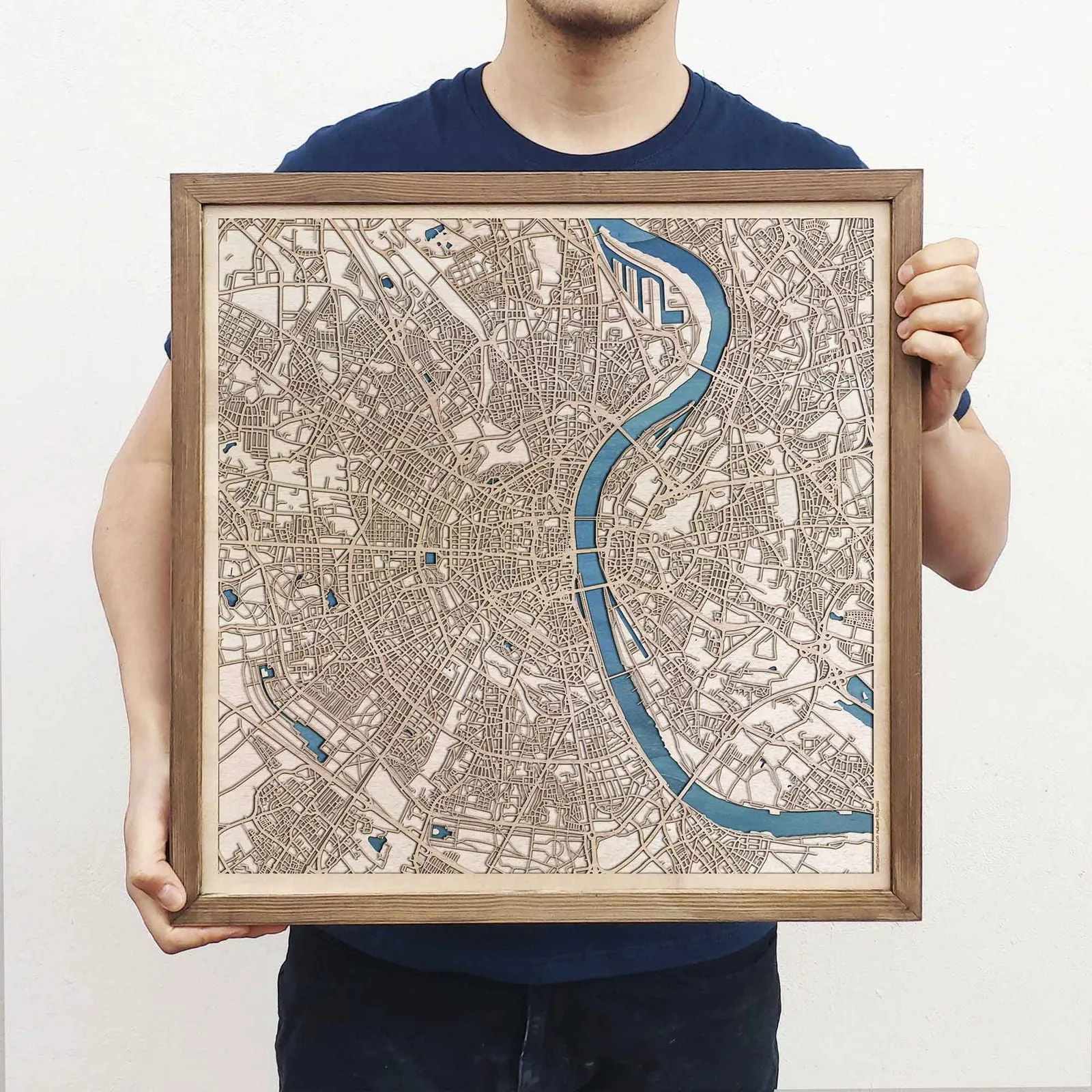 Cologne Wooden Map