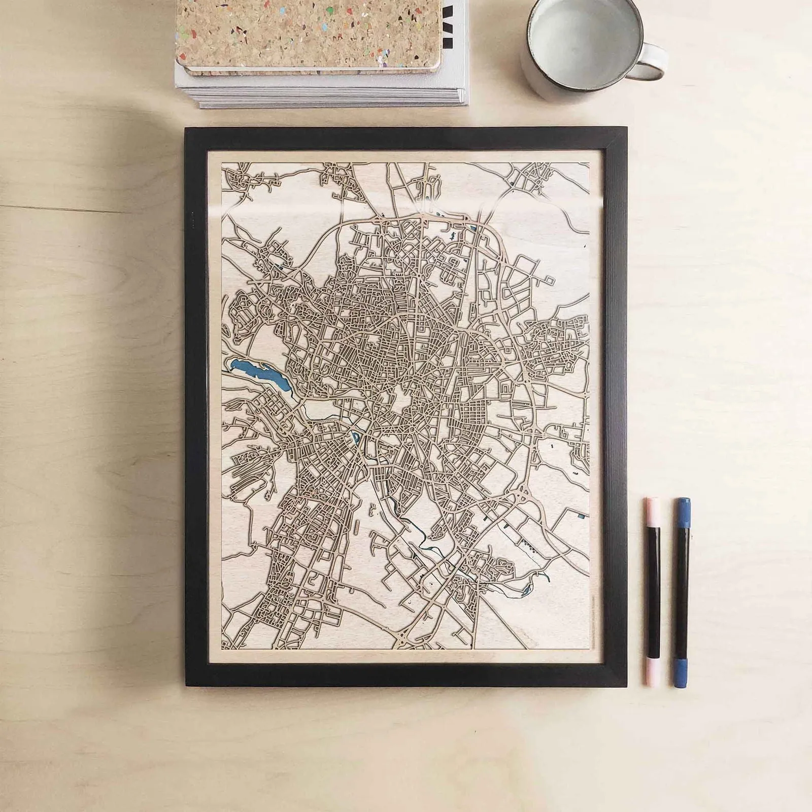 Dijon Wooden Map