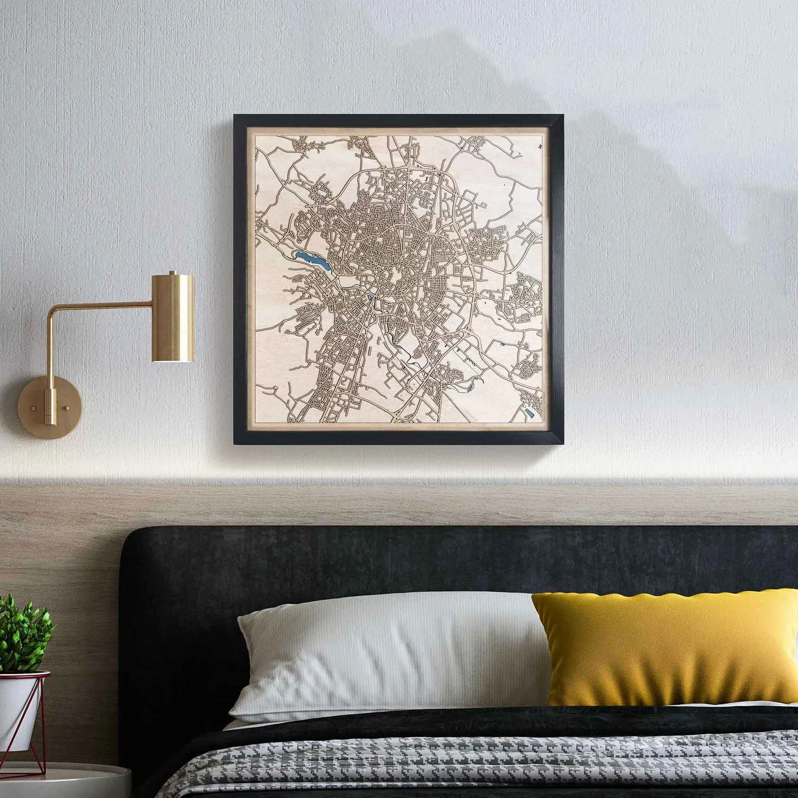 Dijon Wooden Map