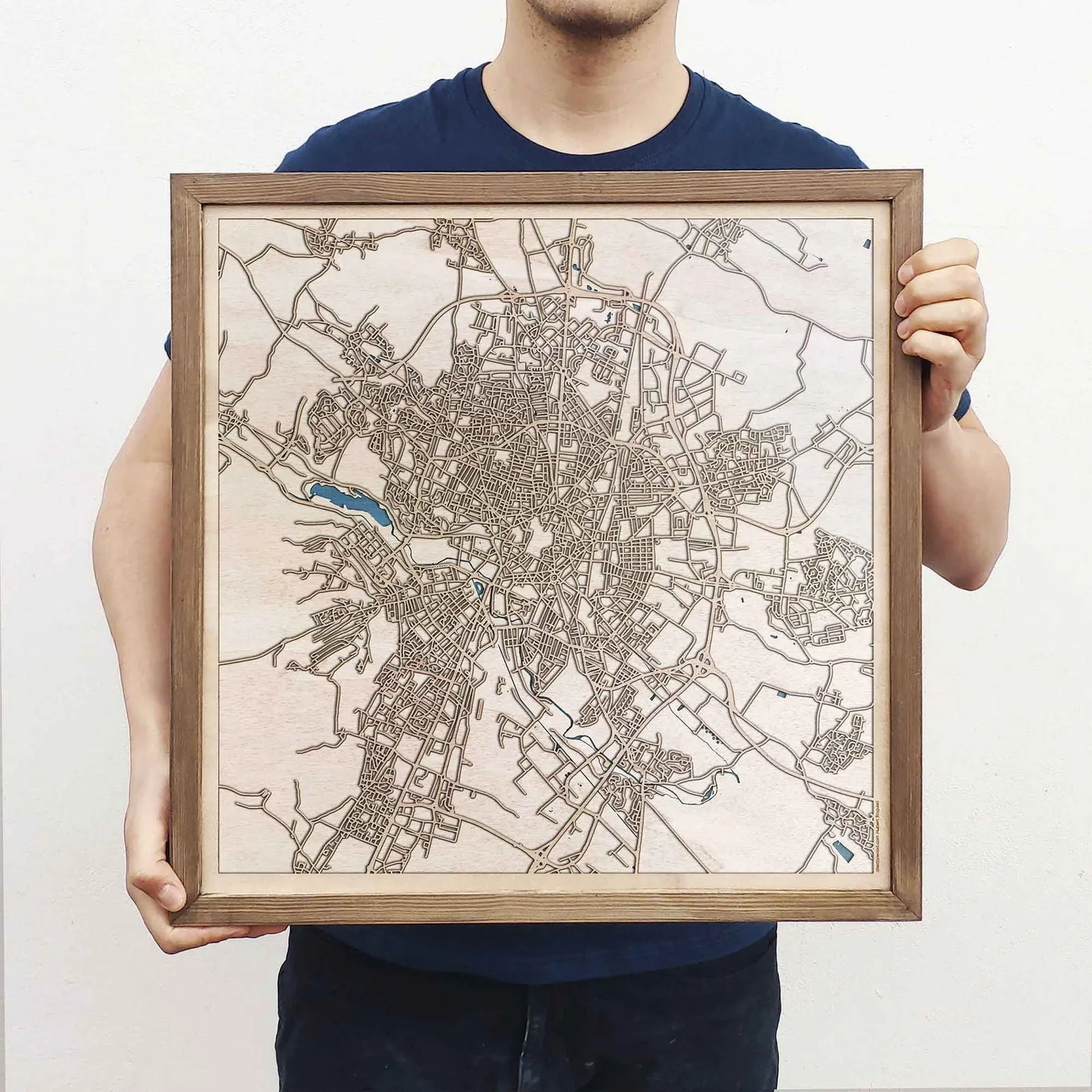 Dijon Wooden Map