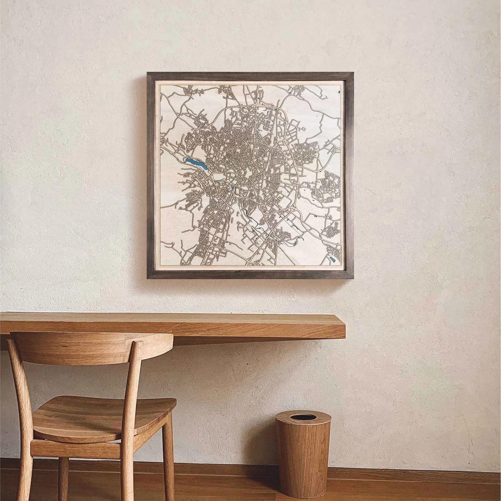 Dijon Wooden Map