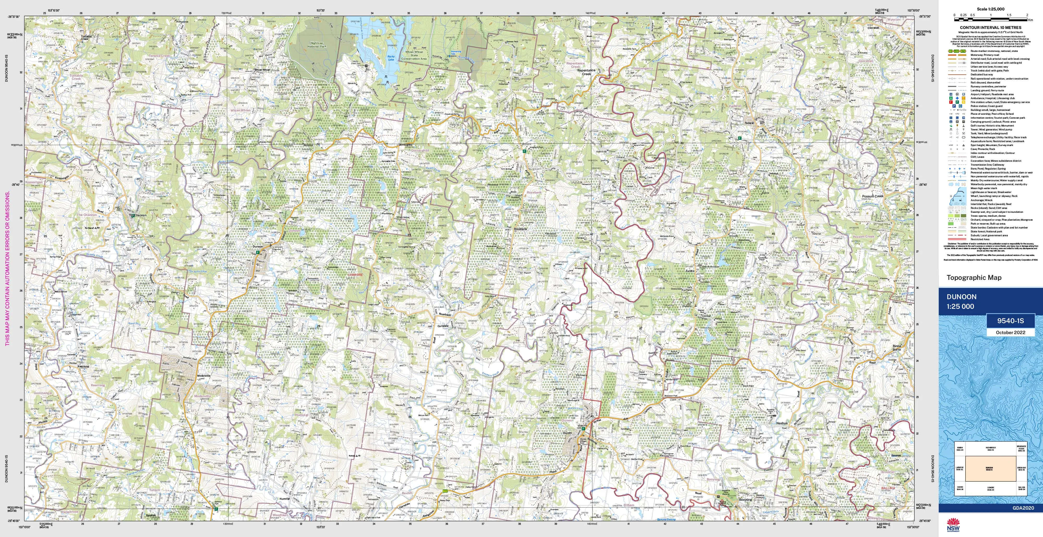 Dunoon 9540-1S Topographic Map 1:25k