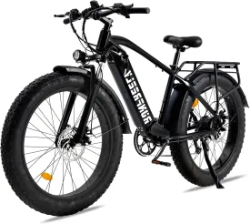Electric Bike for Adults 1500W, 26" Fat Tire E-Bike with 48V 15AH Battery, 27MPH Top Speed & 62 Miles Range, 7-Speed Electric Mountain Bicycle