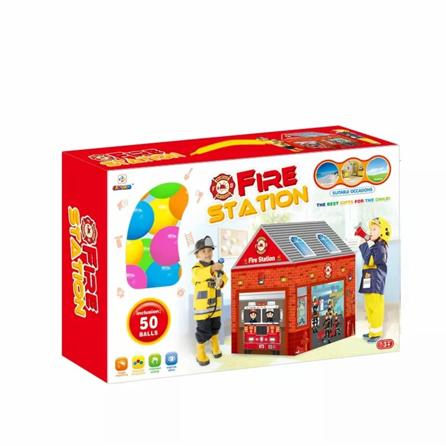 Firemen Kids Play Tent/Tent for Kids Indoor Outdoor Children Play Tent