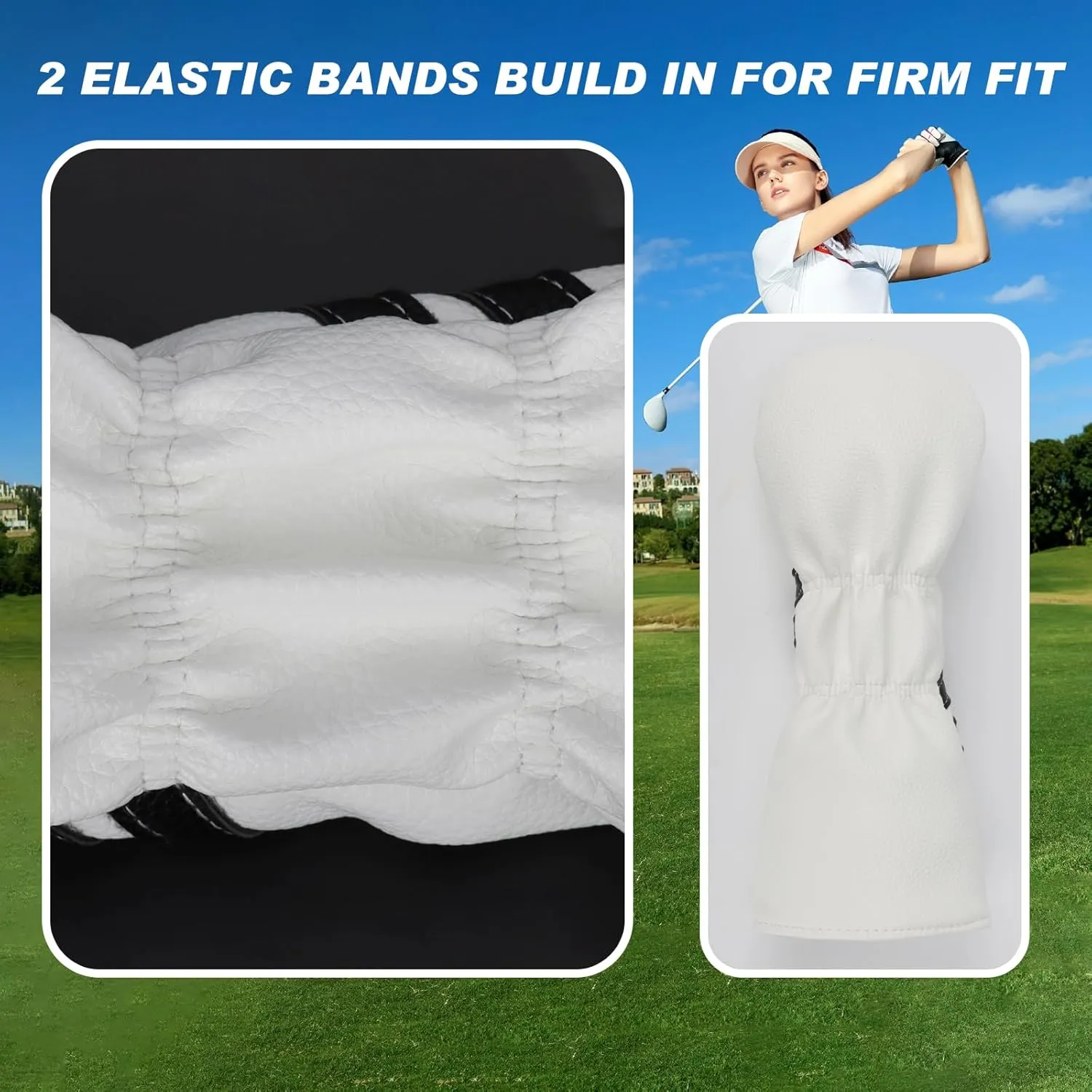 Golf Club Covers,4pcs or 1pc Golf Head Covers for Woods and Driver Fairway Hybrids Women Men