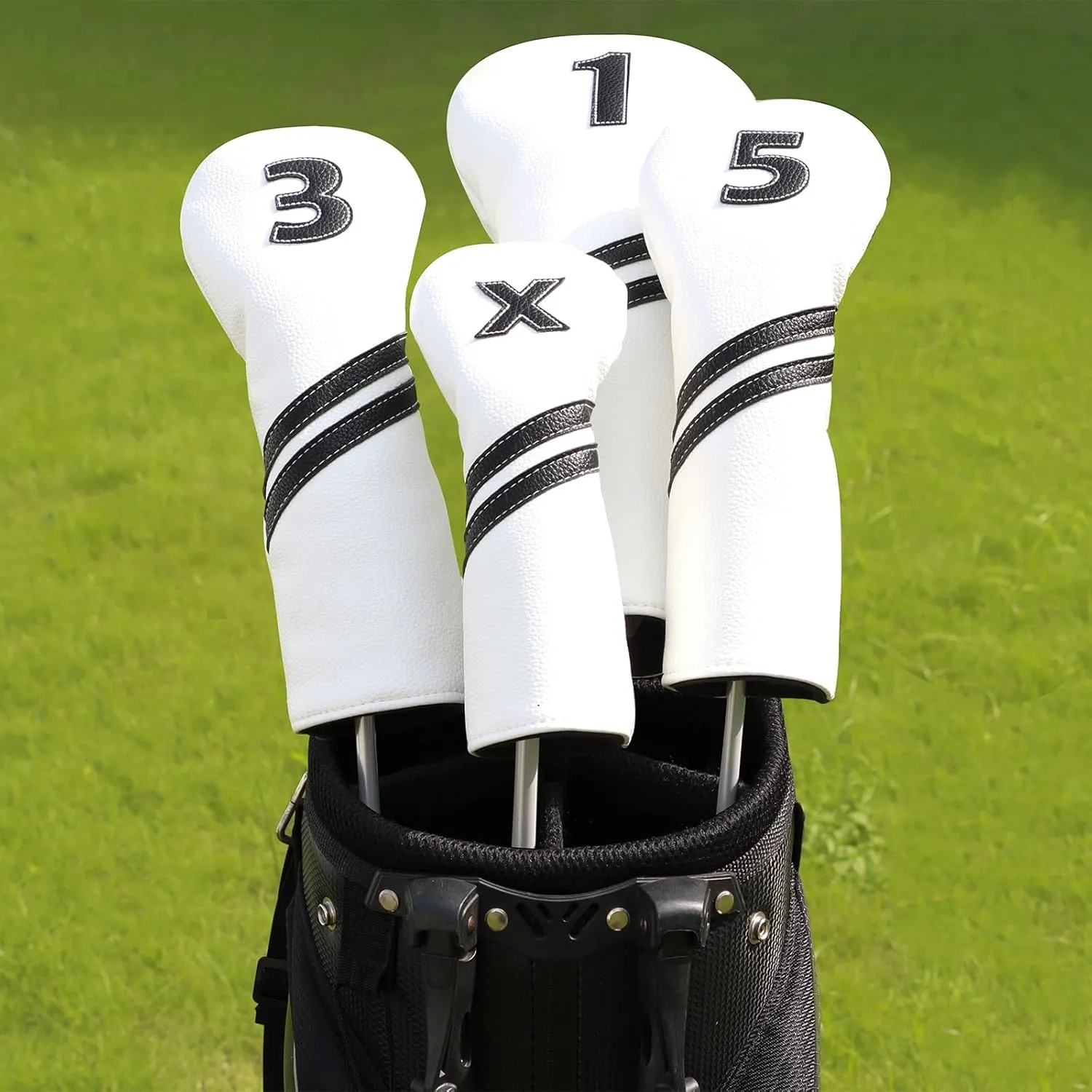 Golf Club Covers,4pcs or 1pc Golf Head Covers for Woods and Driver Fairway Hybrids Women Men
