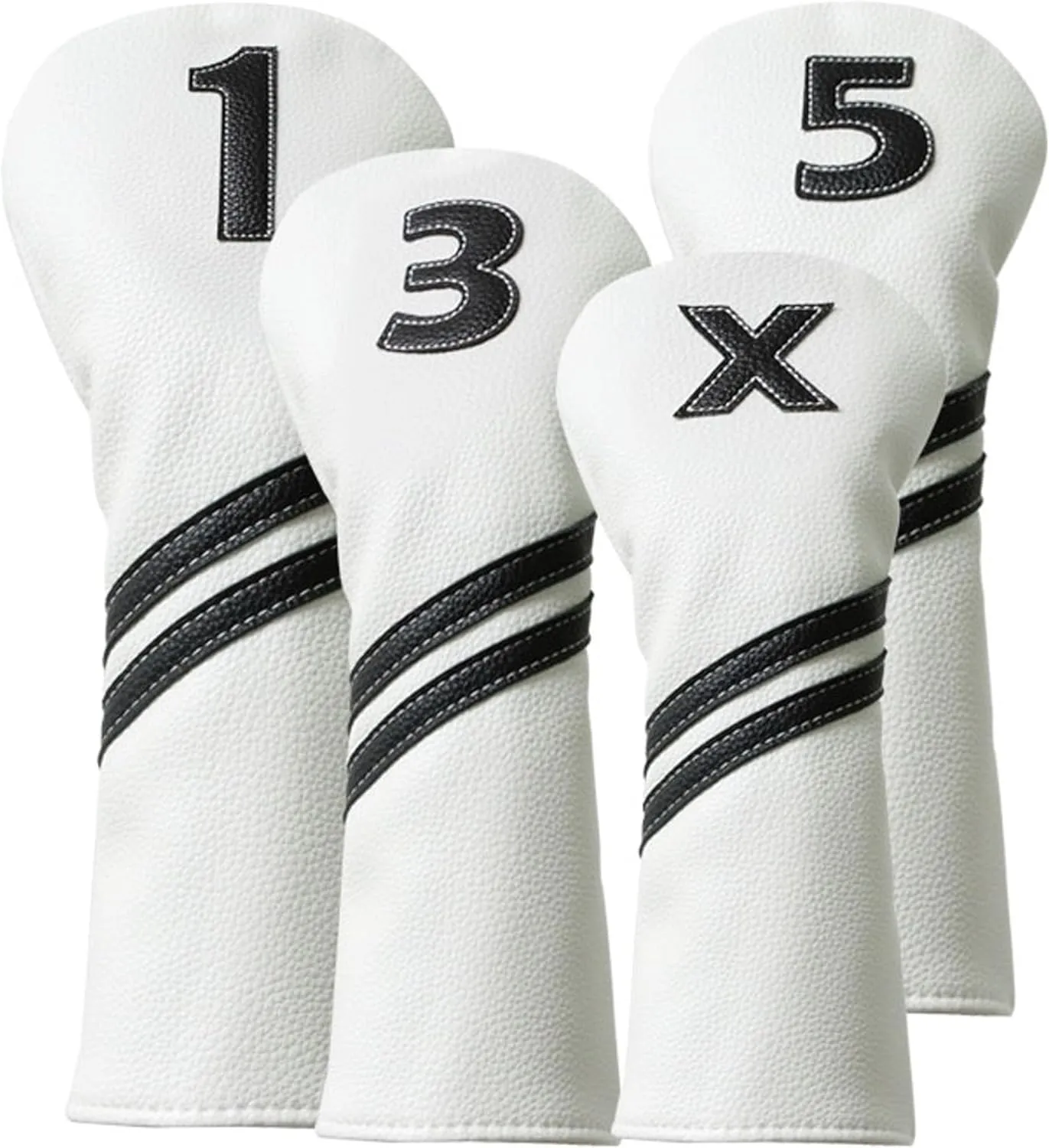 Golf Club Covers,4pcs or 1pc Golf Head Covers for Woods and Driver Fairway Hybrids Women Men