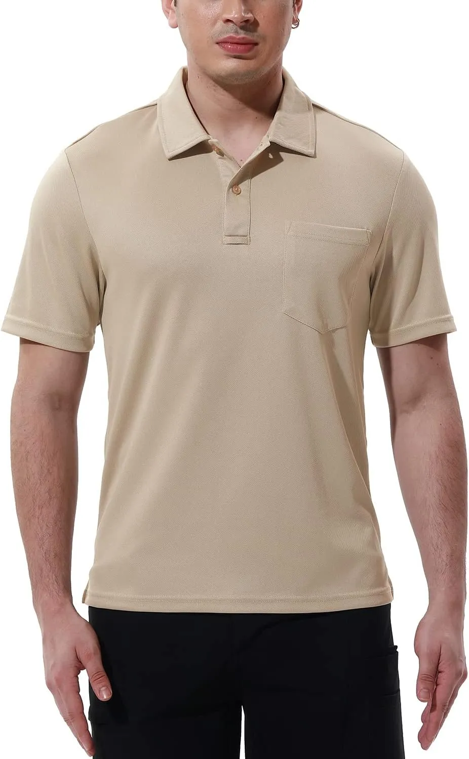 Gopune Men's Polo Shirts Short Sleeve Dry Fit Sports Outdoor Golf Shirts with Pocket