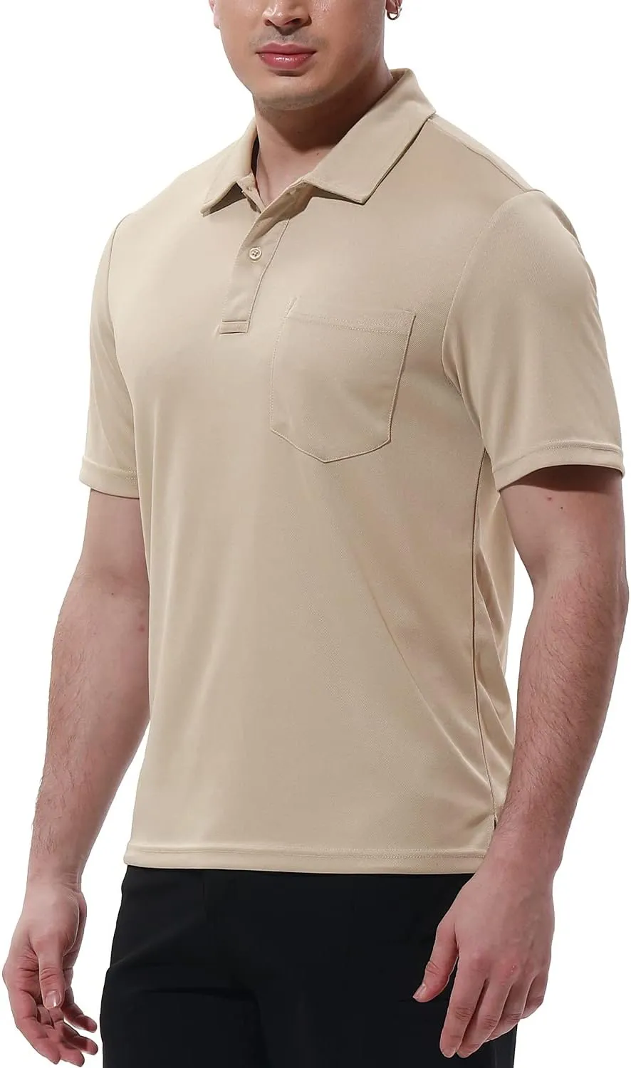 Gopune Men's Polo Shirts Short Sleeve Dry Fit Sports Outdoor Golf Shirts with Pocket