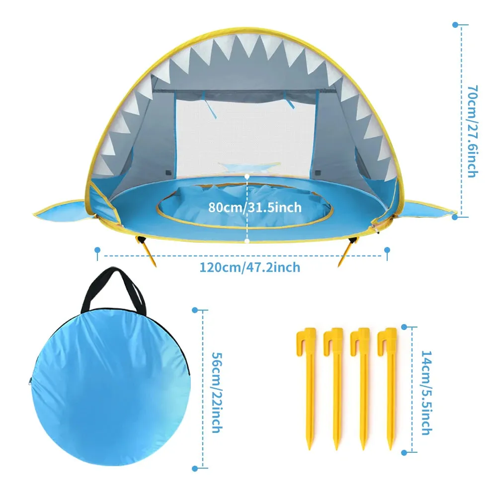 Infant Beach Pop up Tent - UPF 50  Beach Tent for Infants, The Best Infant Beach Tent With Pool