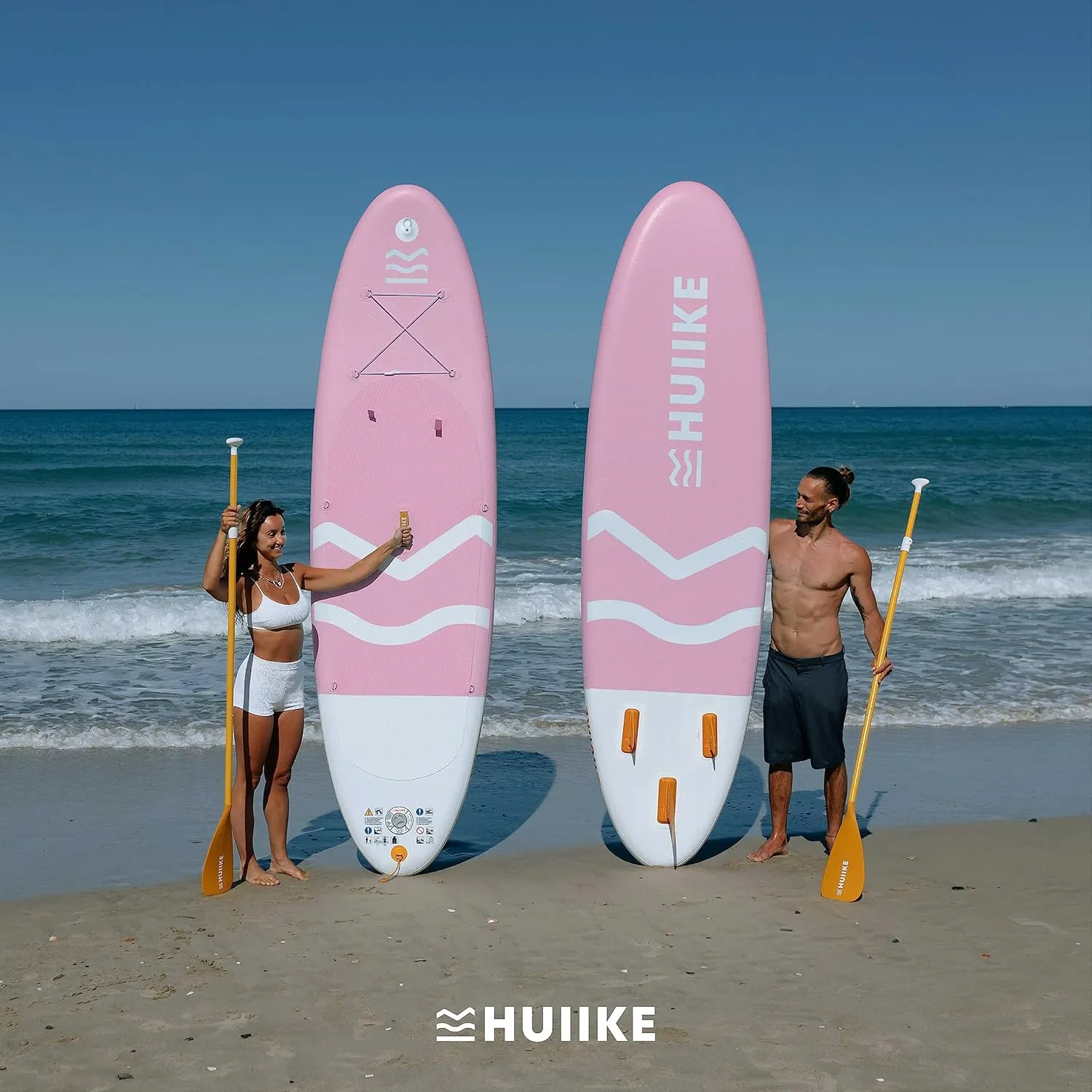 Inflatable Paddle Board with Premium Accessories - HUIIKE | Inflatable Paddle Boards for Adults with Kayak Seat and 2-in-1 Oar | Stand Up Paddleboard Great Stability Resistance | Stand-up Paddleboards