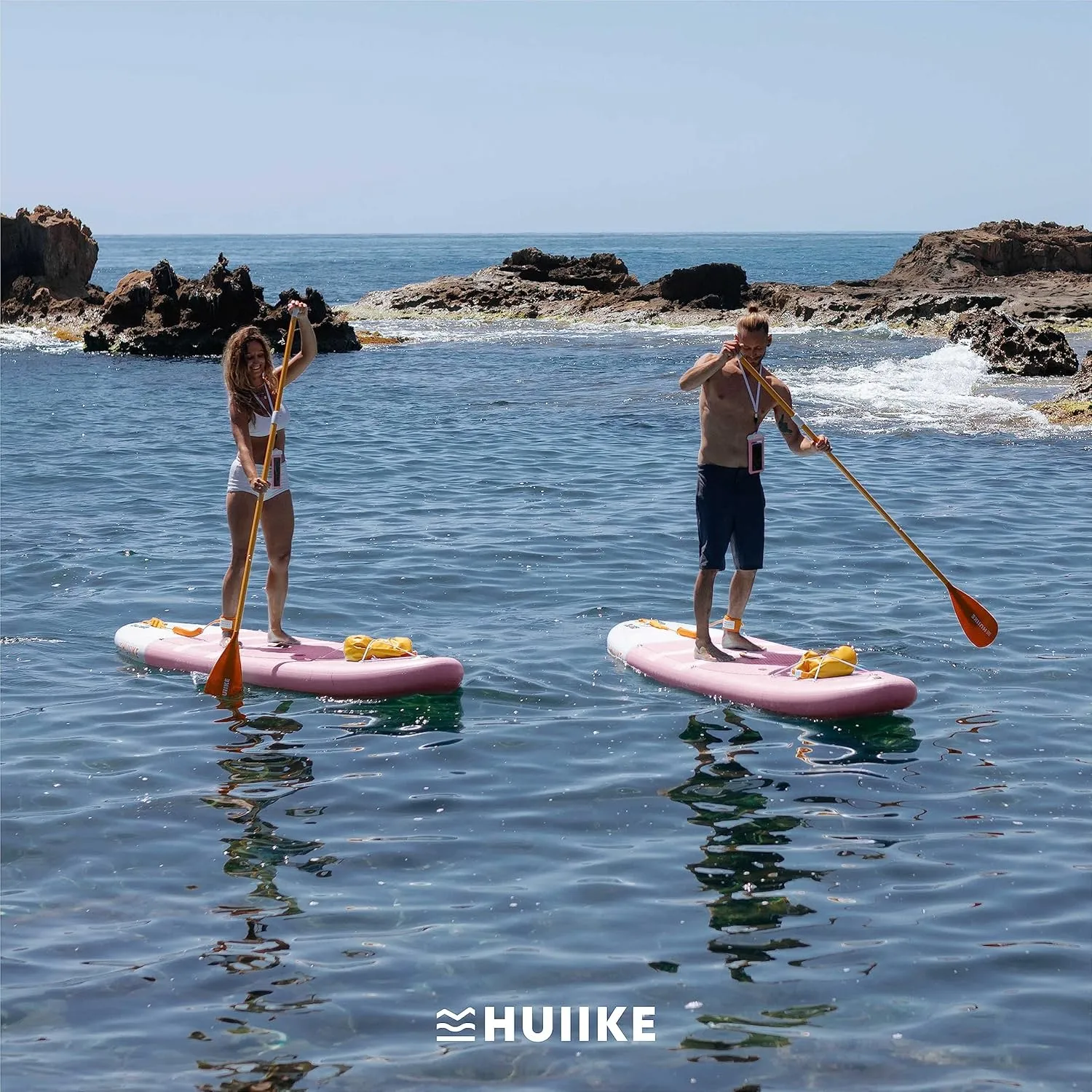 Inflatable Paddle Board with Premium Accessories - HUIIKE | Inflatable Paddle Boards for Adults with Kayak Seat and 2-in-1 Oar | Stand Up Paddleboard Great Stability Resistance | Stand-up Paddleboards