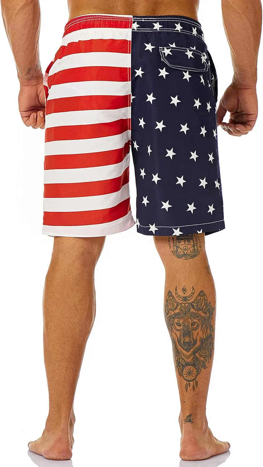 KAILUA SURF Mens Swim Trunks Long, Quick Dry Boardshorts, 9 Inches Inseam Bathing Suits with Mesh Lining