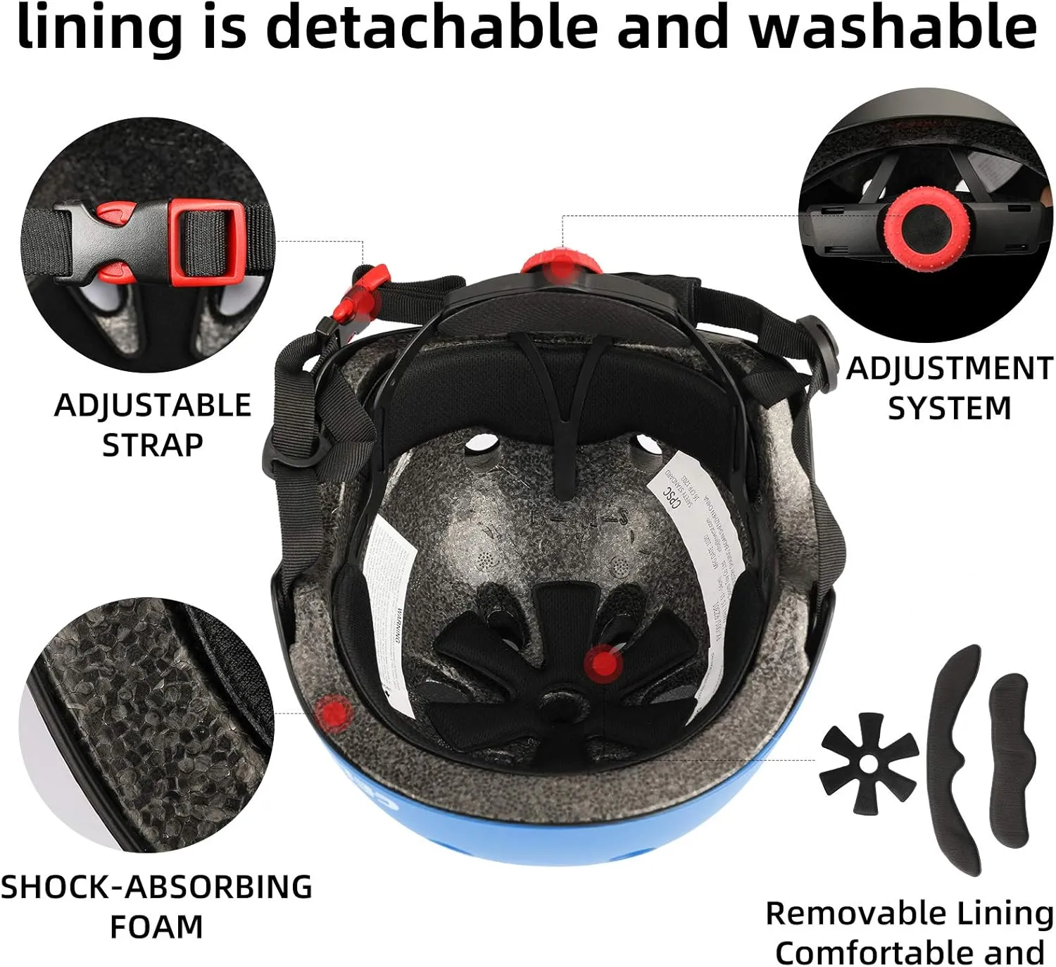 Kids Bike Helmet,Toddler Skateboard Helmets for Ages 2-3-5-8-14 Years Boys GirlsAdjustable Multi-Sport Bicycle Skateboarding Football Roller Skating Scooter Rollerblade Balance Bike Helmet