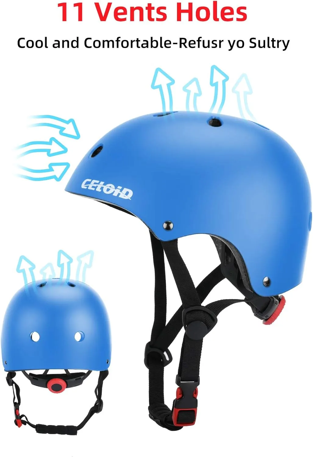 Kids Bike Helmet,Toddler Skateboard Helmets for Ages 2-3-5-8-14 Years Boys GirlsAdjustable Multi-Sport Bicycle Skateboarding Football Roller Skating Scooter Rollerblade Balance Bike Helmet