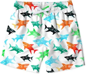 Lovekider Boys 3D Printed Funny Swim Trunks Casual Quick-Drying Beach Pant Sports Running Swim Surf Board Shorts 3-12 Years
