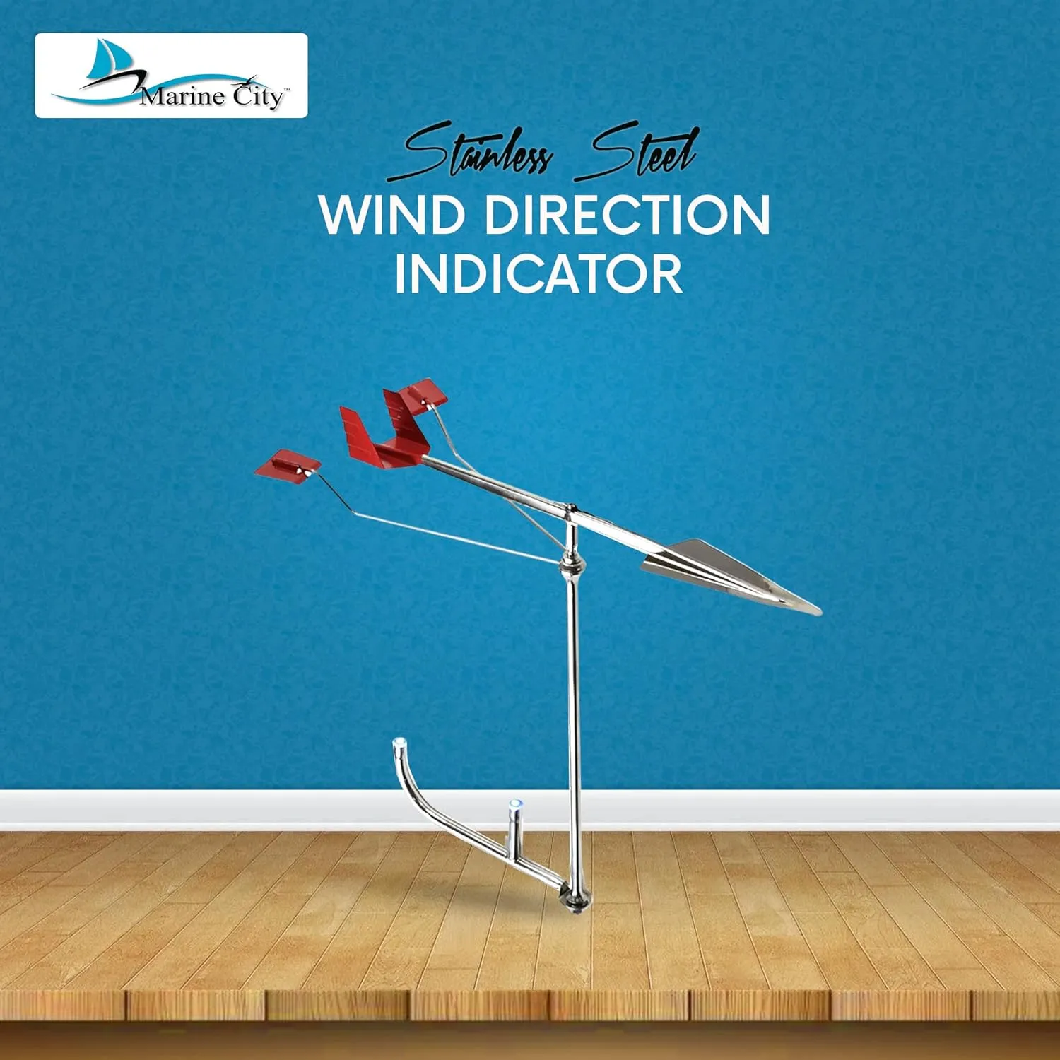 MARINE CITY Sailboat Wind Indicator  316 Stainless Steel, Corrosion Resistant, Easy Visibility, for Marines, Boats, Yachts