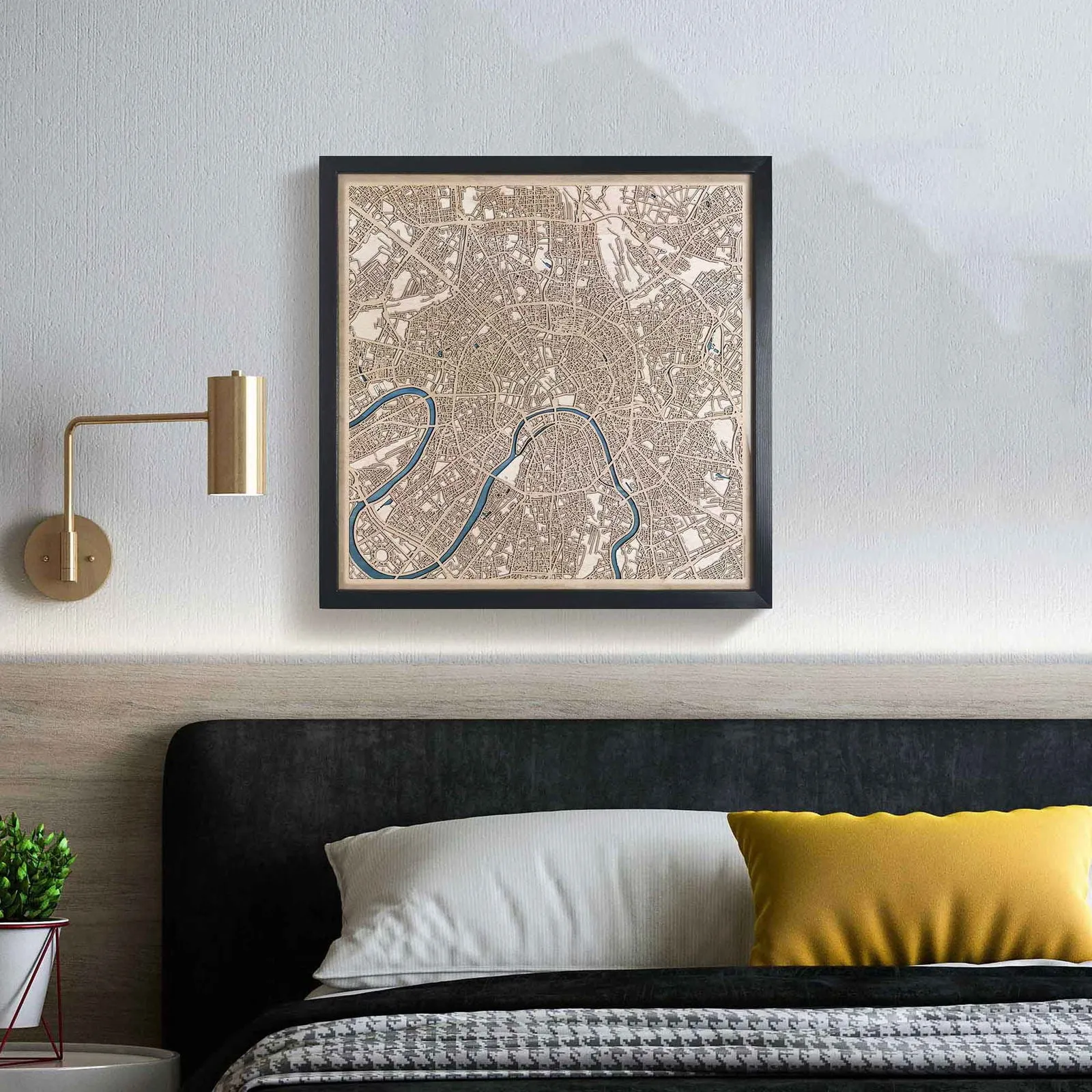 Moscow Wooden Map