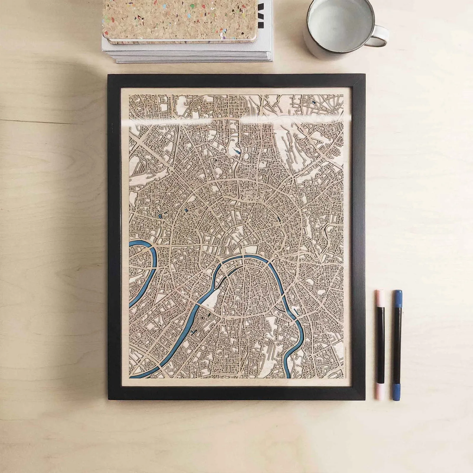 Moscow Wooden Map
