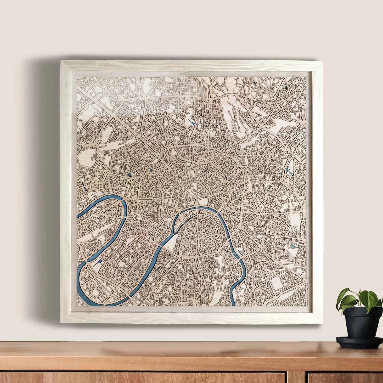 Moscow Wooden Map