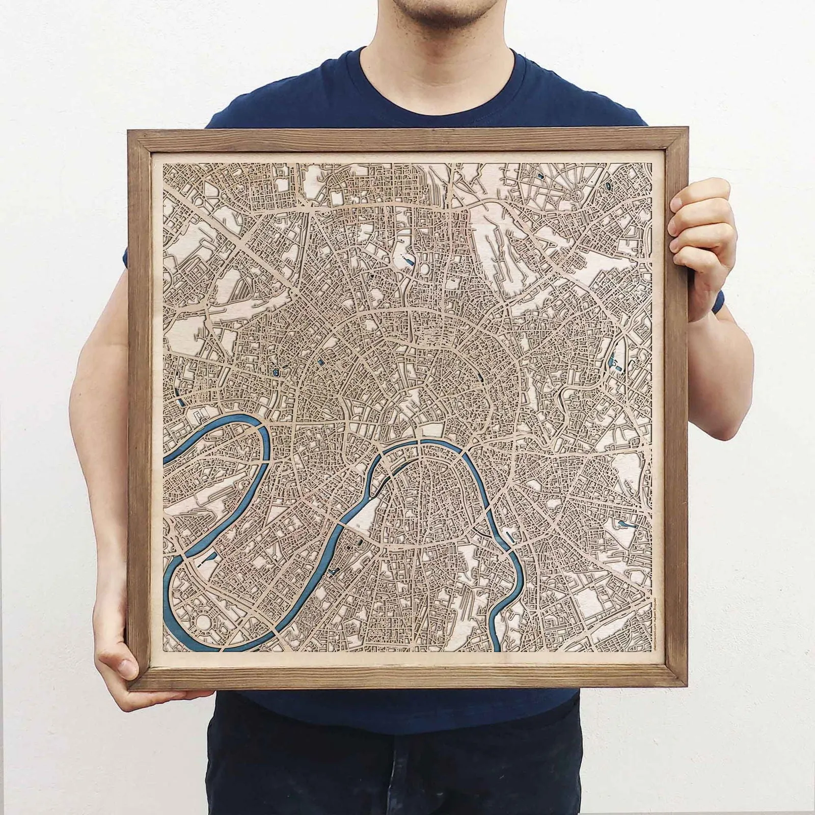 Moscow Wooden Map