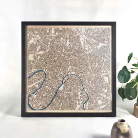 Moscow Wooden Map