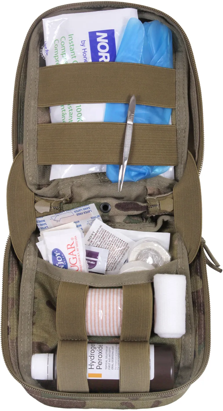 MultiCam - MOLLE Tactical First Aid Kit Pouch with First Aid Supplies