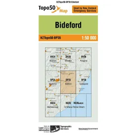 NZ Topo 50 Map BP35 Bideford