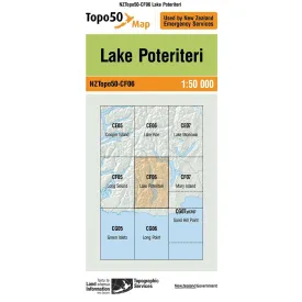 NZ Topo 50 Map CF06 Lake Poteriteri
