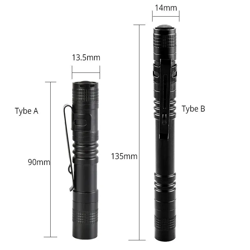 Outdoor No. 7 pen clip light mini bright LED flashlight foreign trade flashlight