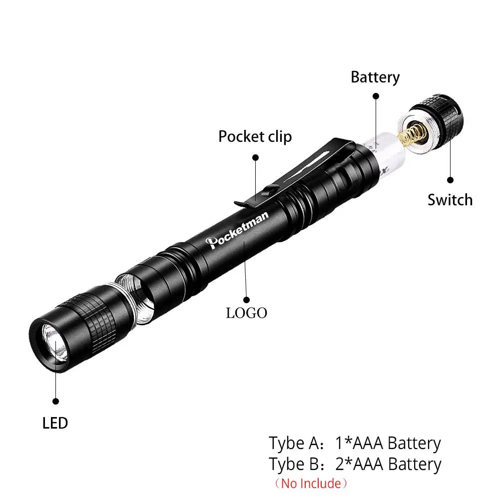 Outdoor No. 7 pen clip light mini bright LED flashlight foreign trade flashlight