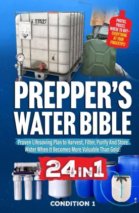 PREPPERS WATER BIBLE: Proven Lifesaving Plan to Harvest, Filter, Purify And Store Water When It Becomes More Valuable Than Gold! (PREPPER SURVIVAL BIBLE BOOK) Hardcover  March 3, 2025