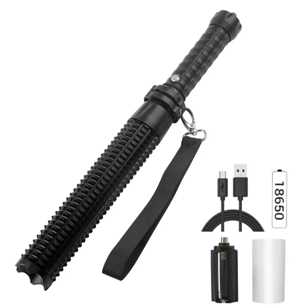 Self Defense LED Flashlight Rechargeable Telescopic*