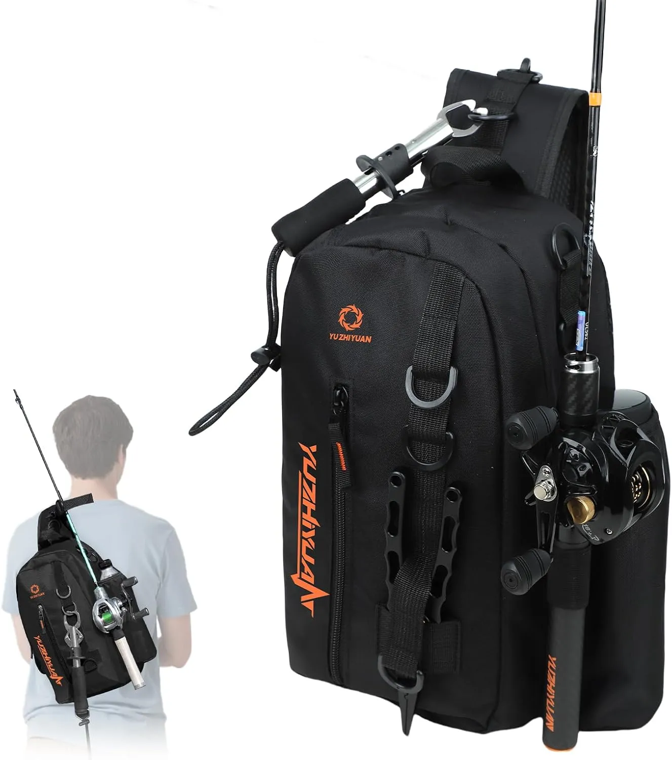 Small Fishing Bag with Rod Strap, Portable & Lightweight, Fish Small Tackle bag  Fits Tackle Boxes & Gear,Move Freely, Cast Smoothly - Fishing Gifts for Men