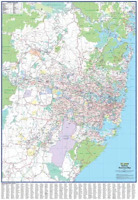 Sydney Business 265 Map UBD 1020 X 1360 mm Laminated Wall Map