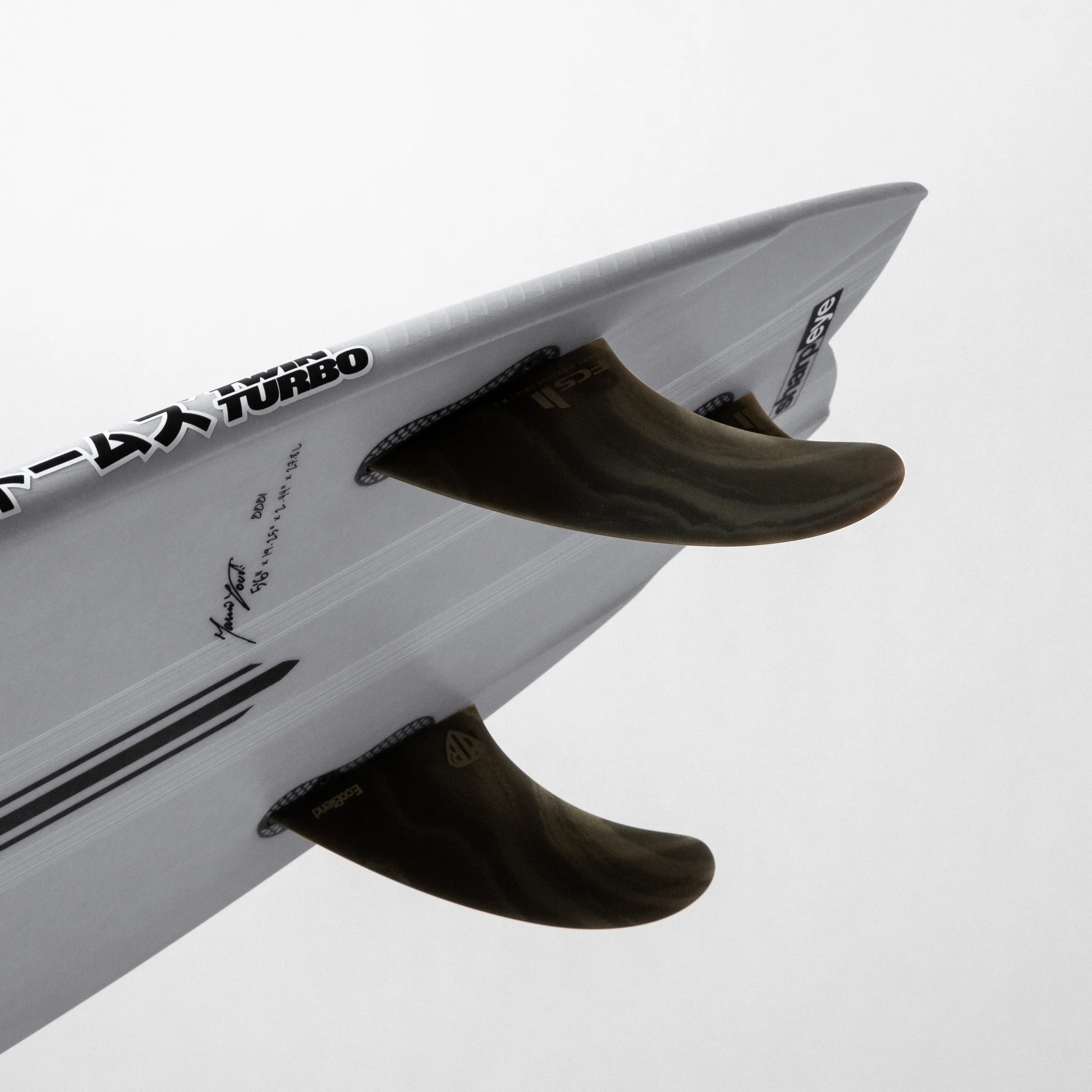 TWIN TURBO (E3 LITE) 6'4" x 21.5 X 2.75 - 40.30L, Swallow, 3x  FCS 2 Fin Boxes, Epoxy E3 - ID:852019