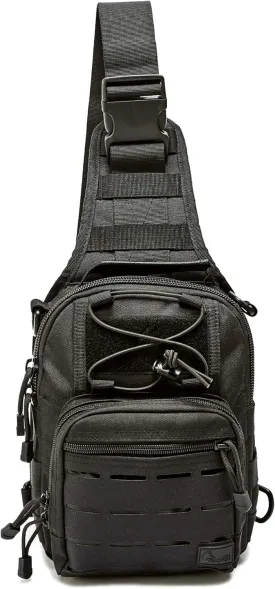 WOLF TACTICAL Compact EDC Sling Bag - Concealed Carry Shoulder Bag for Range, Travel, Hiking, Outdoor Sports
